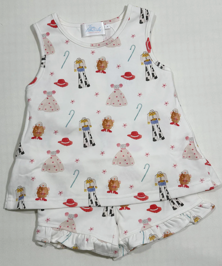Pima Luxe: Toy Story Girls Short Set - Three Little Ducks