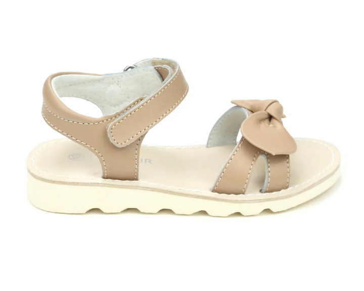 Light Tan Knotted Bow Sandal - L'Amour