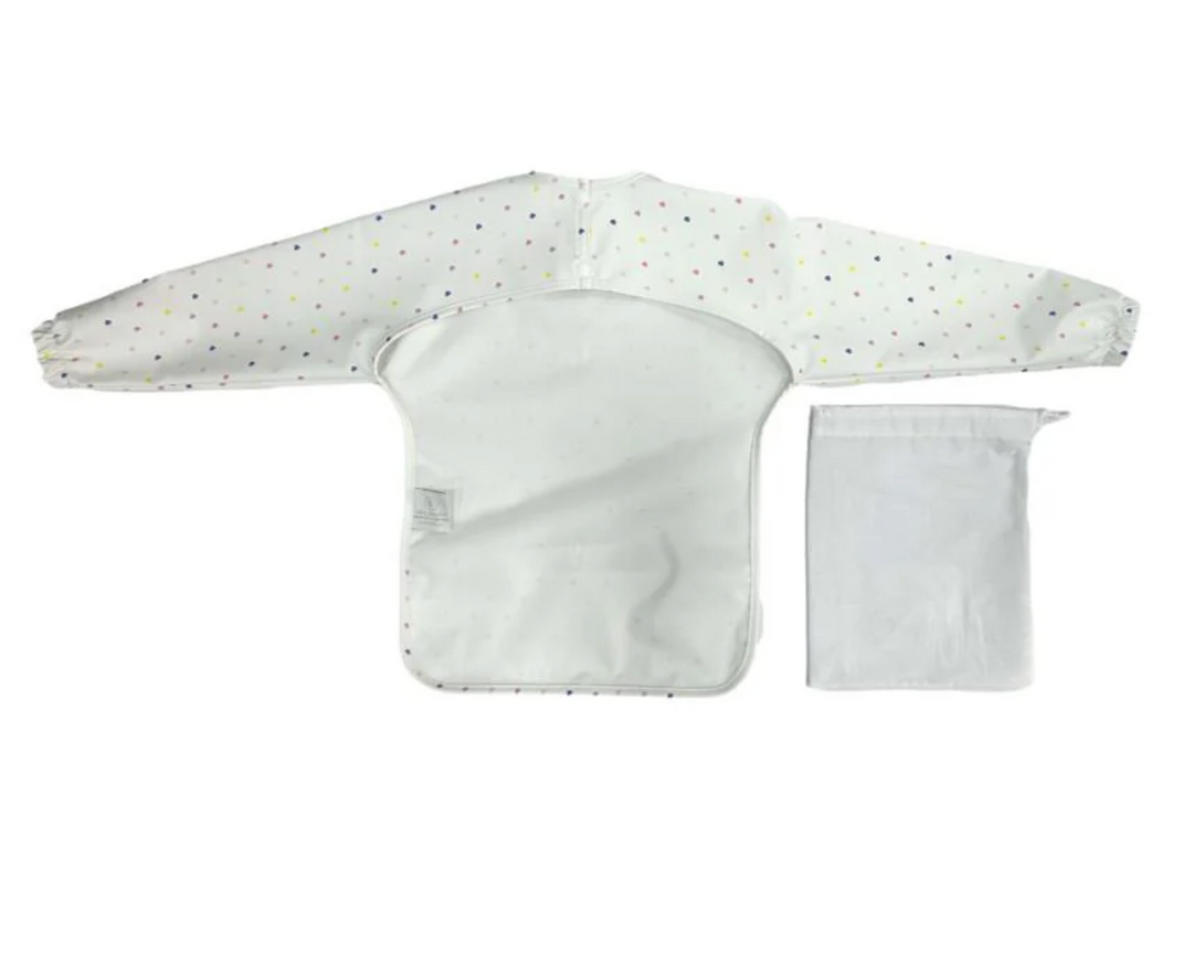 Rainbow Hearts Long Sleeve Toddler Bib - TRVL