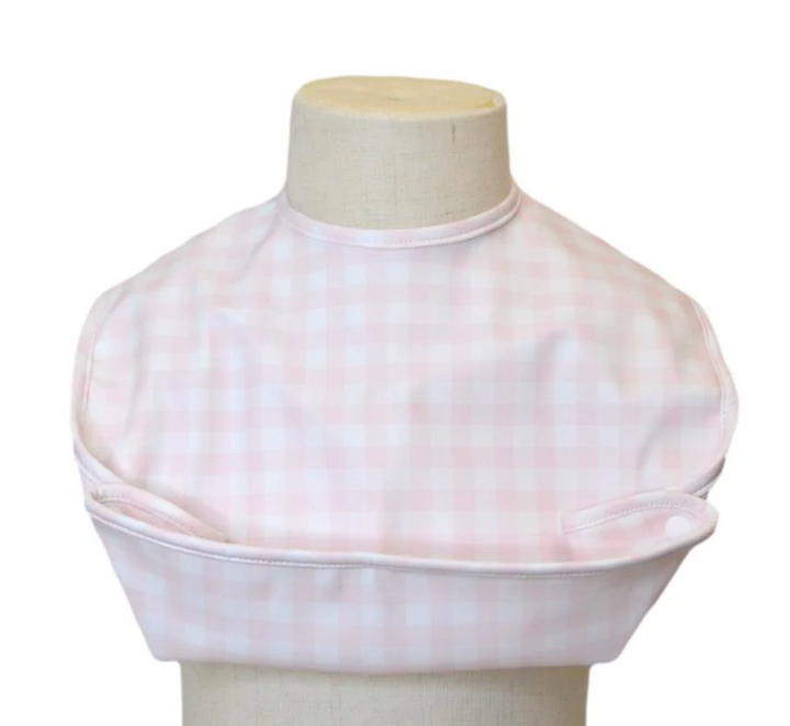 Pink Gingham Full Coverage Bib - TRVL