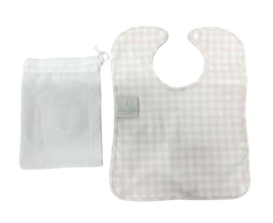 Pink Gingham Full Coverage Bib - TRVL
