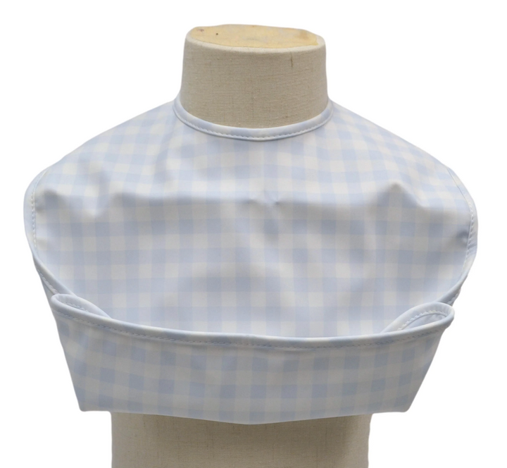 Blue Gingham Full Coverage Bib - TRVL