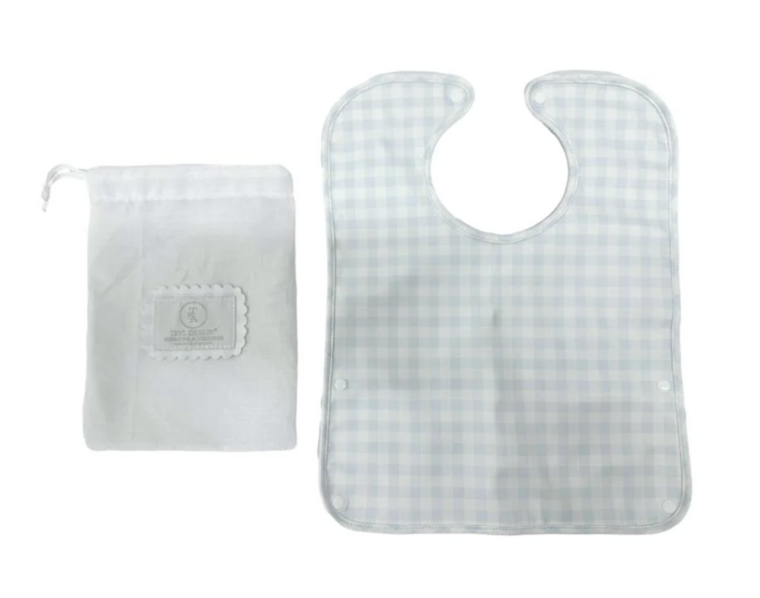 Blue Gingham Full Coverage Bib - TRVL