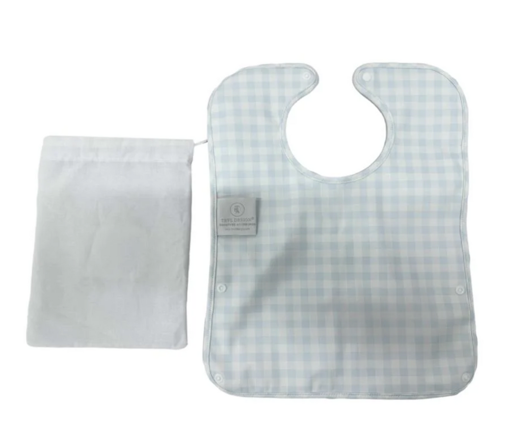 Blue Gingham Full Coverage Bib - TRVL