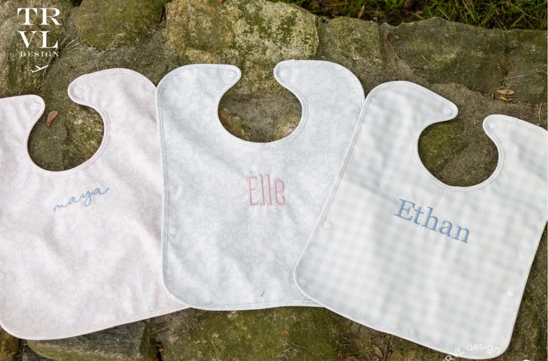 Blue Gingham Full Coverage Bib - TRVL