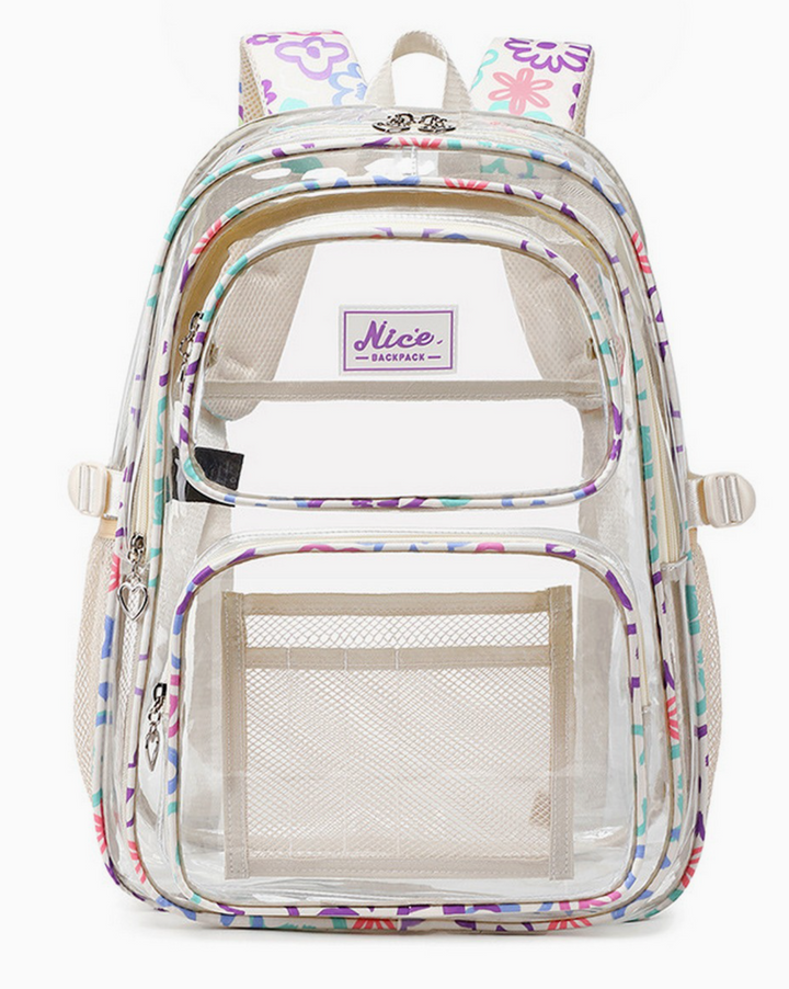 Girls Full Sized Clear Backpack