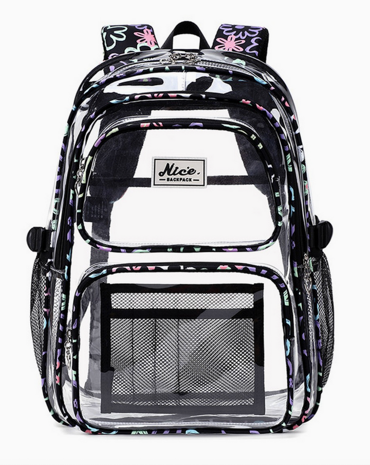 Girls Full Sized Clear Backpack