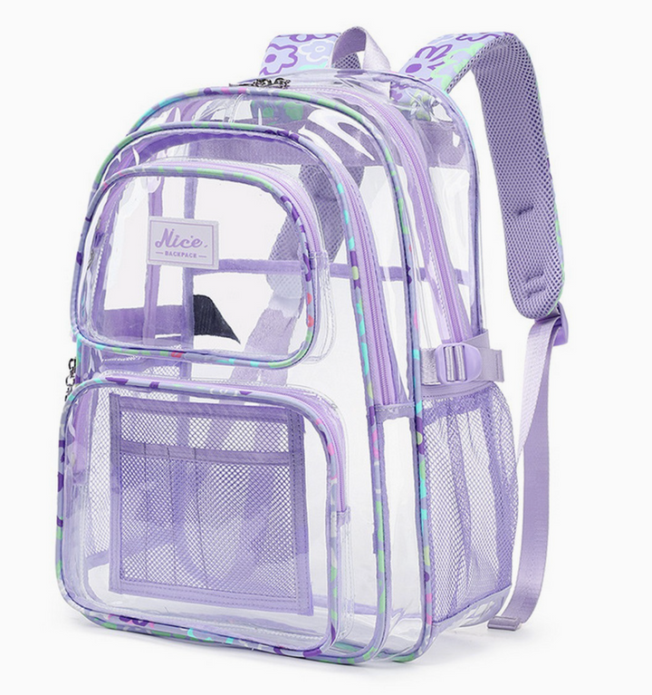 Girls Full Sized Clear Backpack