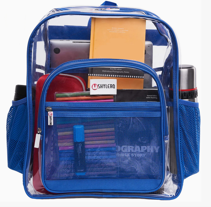 Clear Full Sized Backpack - School Approved