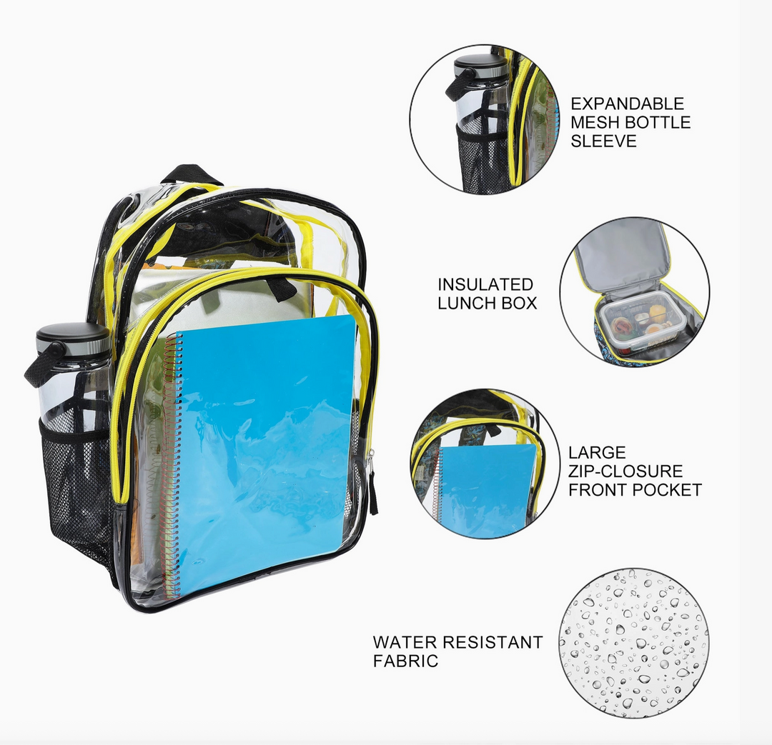 Kids Clear Batman Backpack & Lunchbox Set
