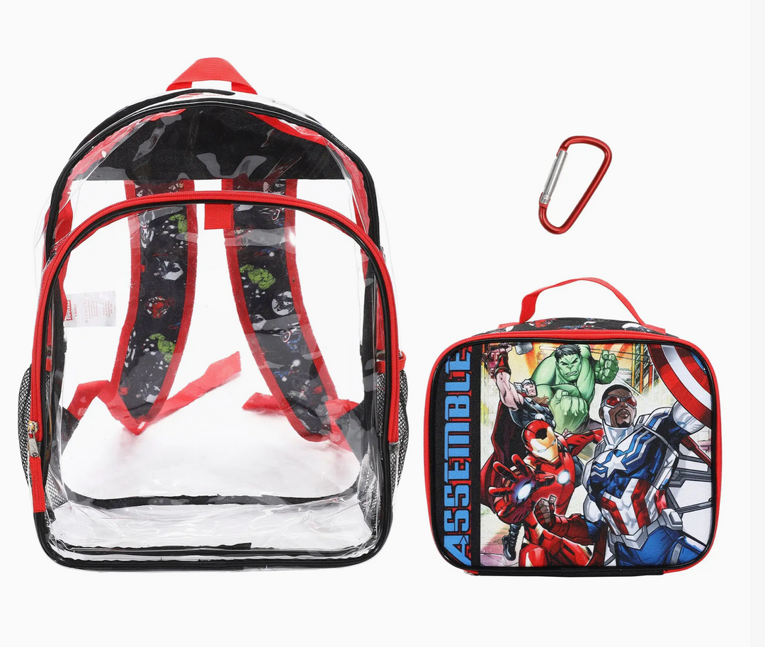 Marvel's Avengers Clear Backpack & Lunchbox Set