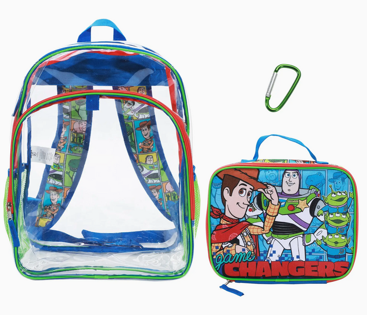 Kids Clear Toy Story Backpack & Lunchbox Set