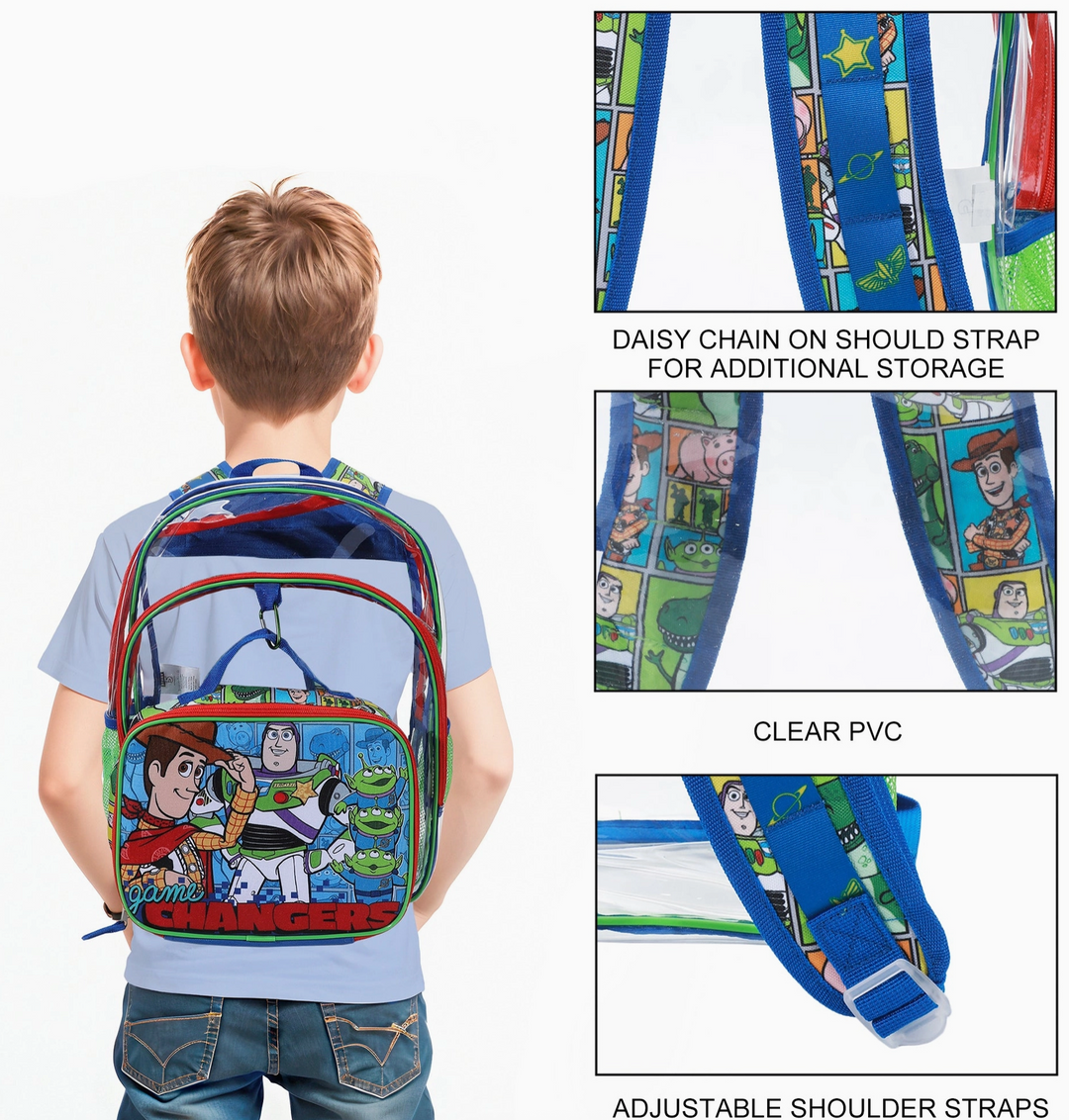 Kids Clear Toy Story Backpack & Lunchbox Set
