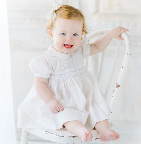 Smocked Vintage Ivory Dress - Feltman Brothers
