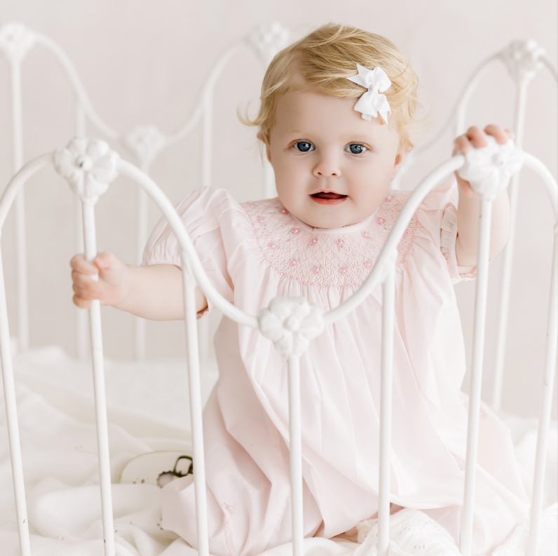 Pearl Flower Smocked Bishop Dress - Feltman Brothers