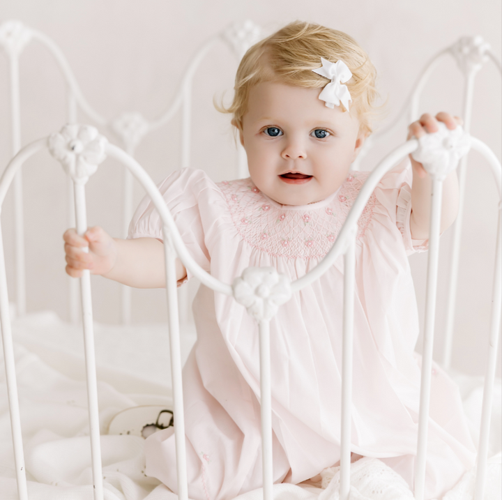 Pearl Flower Smocked Bishop Dress - Feltman Brothers