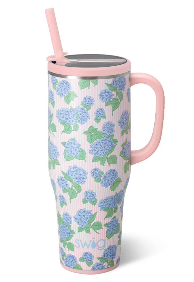 Hydrangeas Mega Mug 40oz - SwigLife