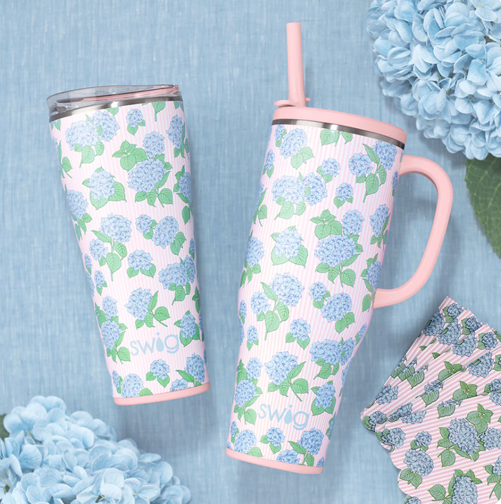 Hydrangeas Mega Mug 40oz - SwigLife