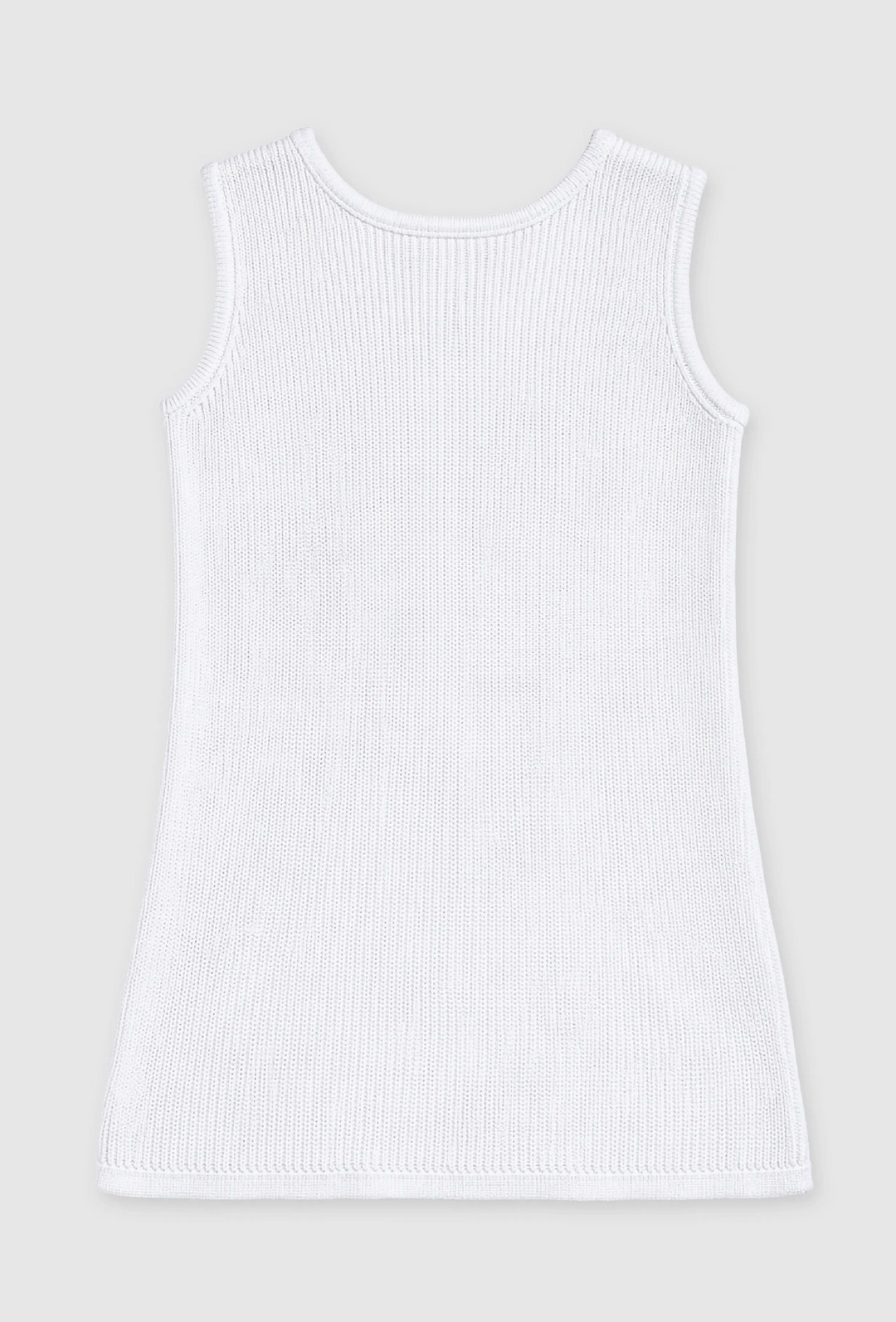 White Knit Summer Shift Dress - Limeapple