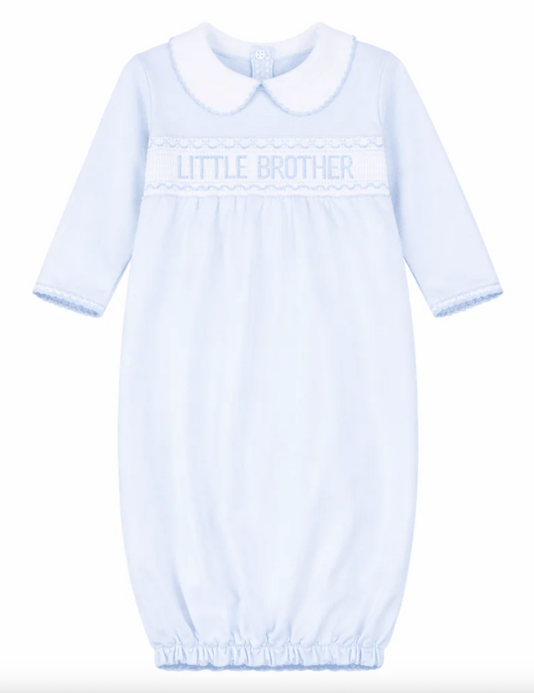 Little Brother Smocked Pleated Gown - Magnolia Baby