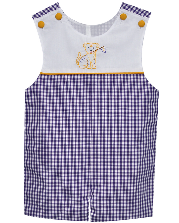 Little Tiger Purple Gingham Jon Jon - Remember Nguyen