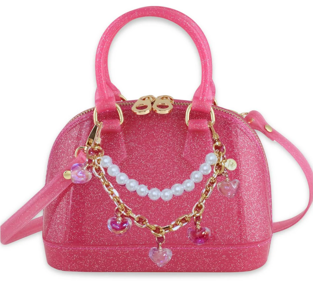 Hot Pink Sparkle & Pearls Cate Purse - Carrying Kind