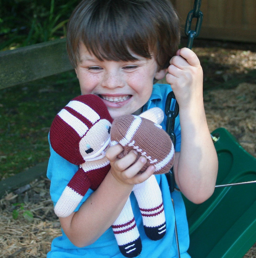 Football Knit Rattle - Zubles
