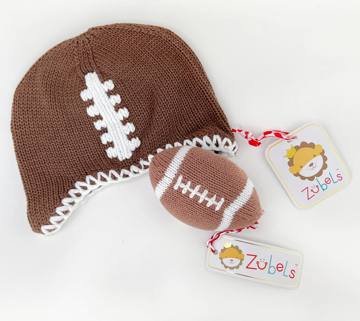 Football Knit Rattle - Zubles