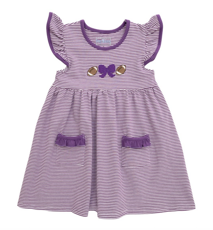 Purple Football Dress - Itsy Bitty