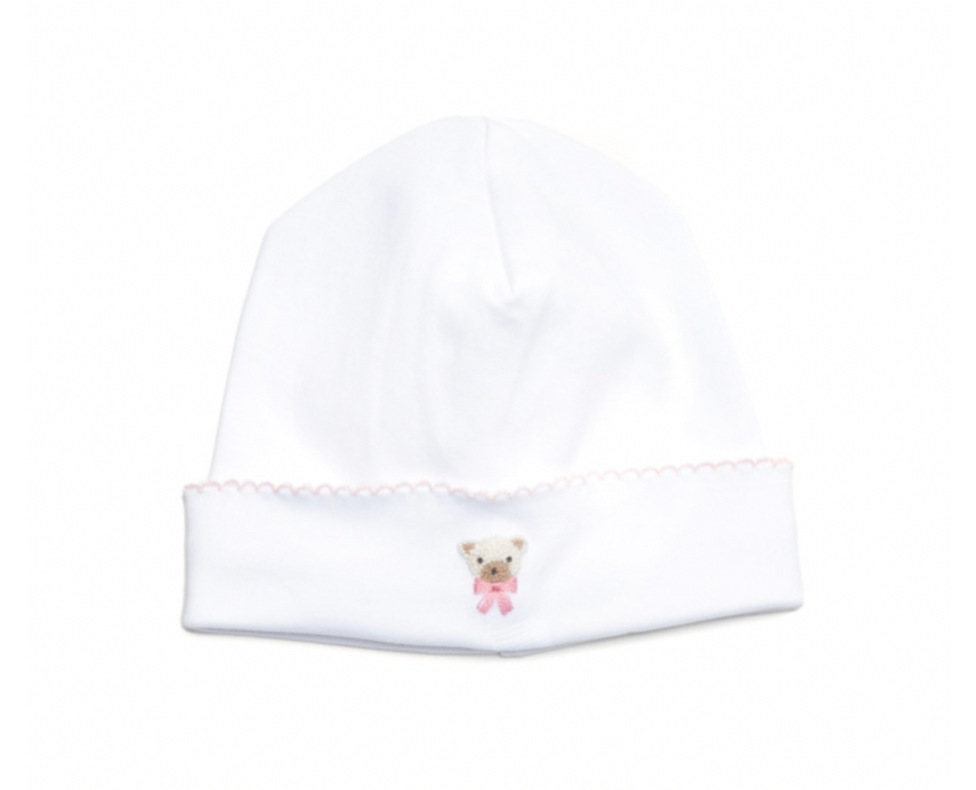 Pink Teddy Bear Pima Converter Gown & Hat - Milly Marie