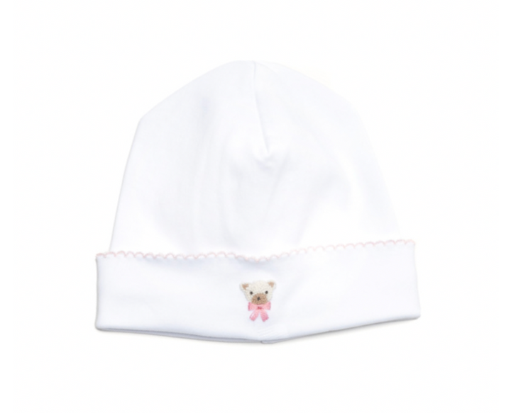 Pink Teddy Bear Pima Converter Gown & Hat - Milly Marie