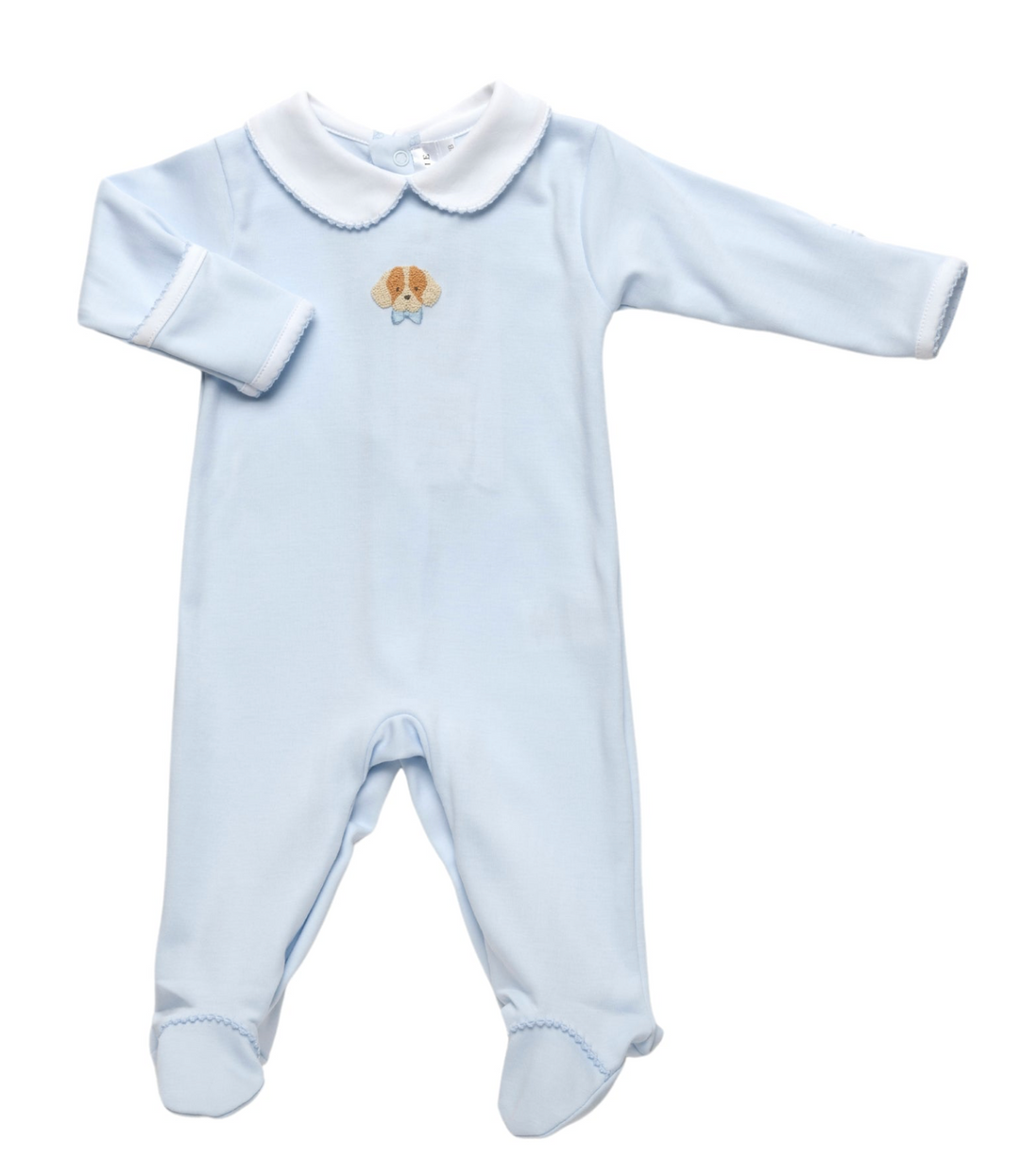 Boy Puppy Collared Pima Footie - Milly Marie
