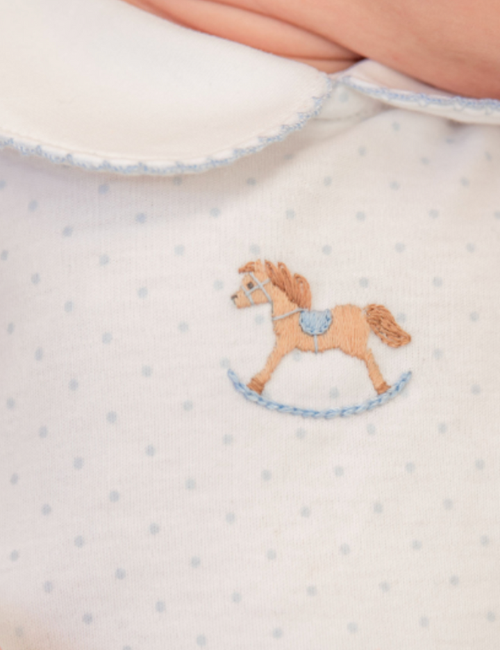 Boys Blue Rocking Horse Bloomer Set - Milly Marie