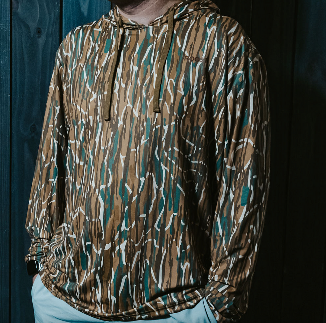 Cattail Camo Performance Hoodie - Roost/Fieldstone