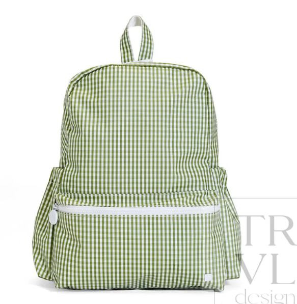 Gingham Moss Backpack - TRVL