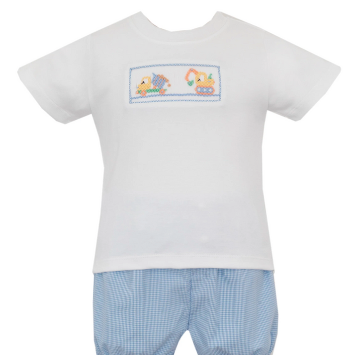 Smocked Construction Short Set - petit bébé