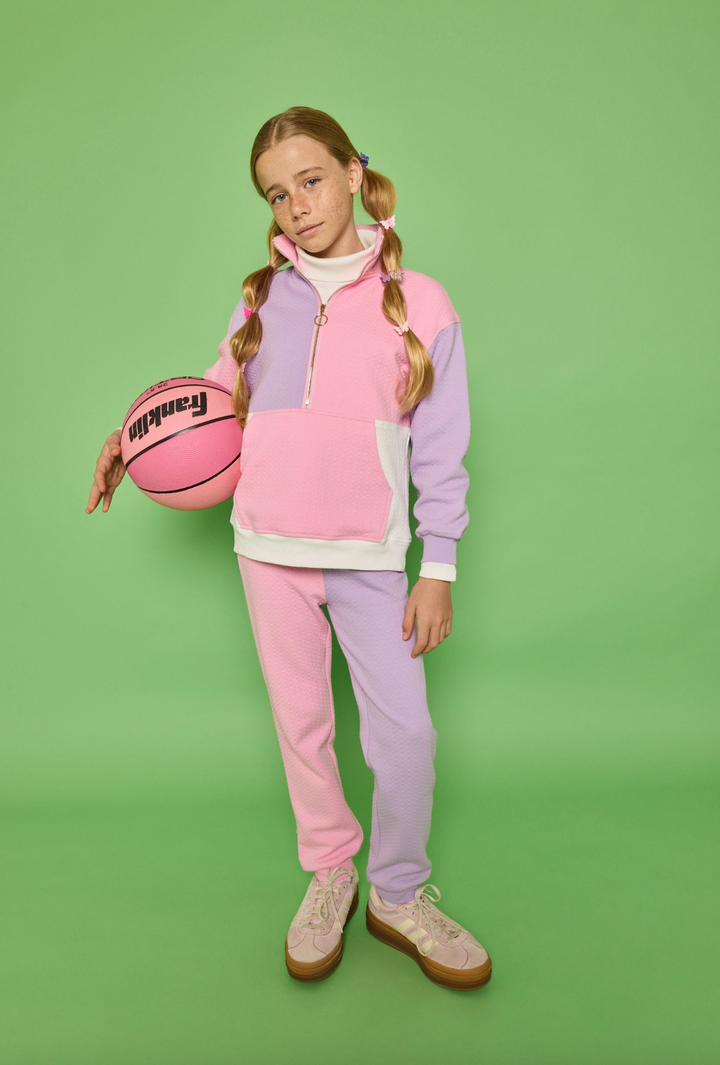 Pink & Lilac Color Block Jogger - BISBY
