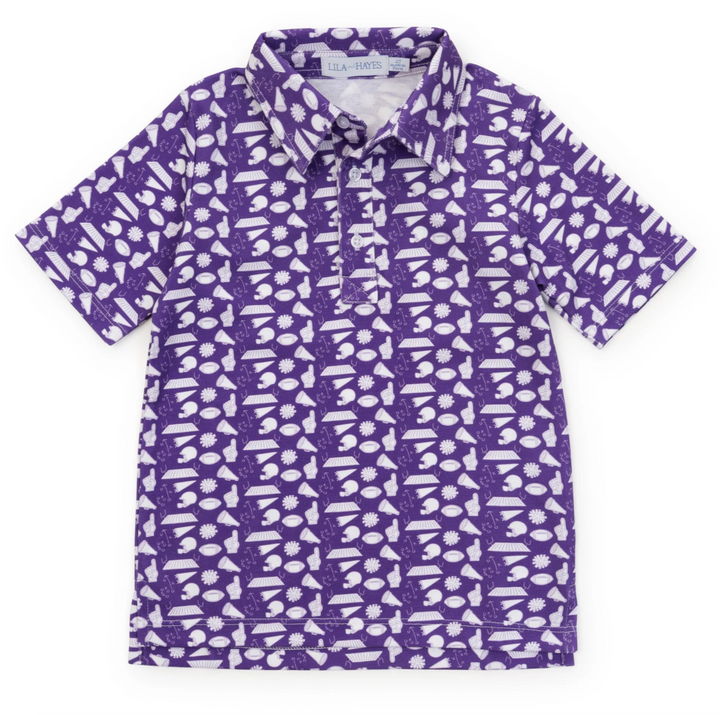 Pep Rally Purple Polo - Lila & Hayes