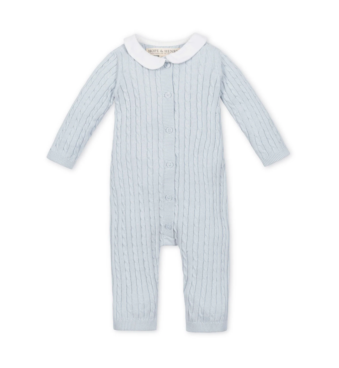 Organic Peter Pan Collar Sweater Romper - Hope & Henry