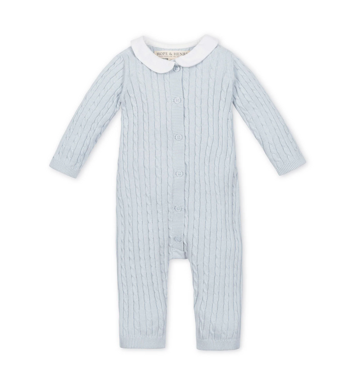 Organic Peter Pan Collar Sweater Romper - Hope & Henry