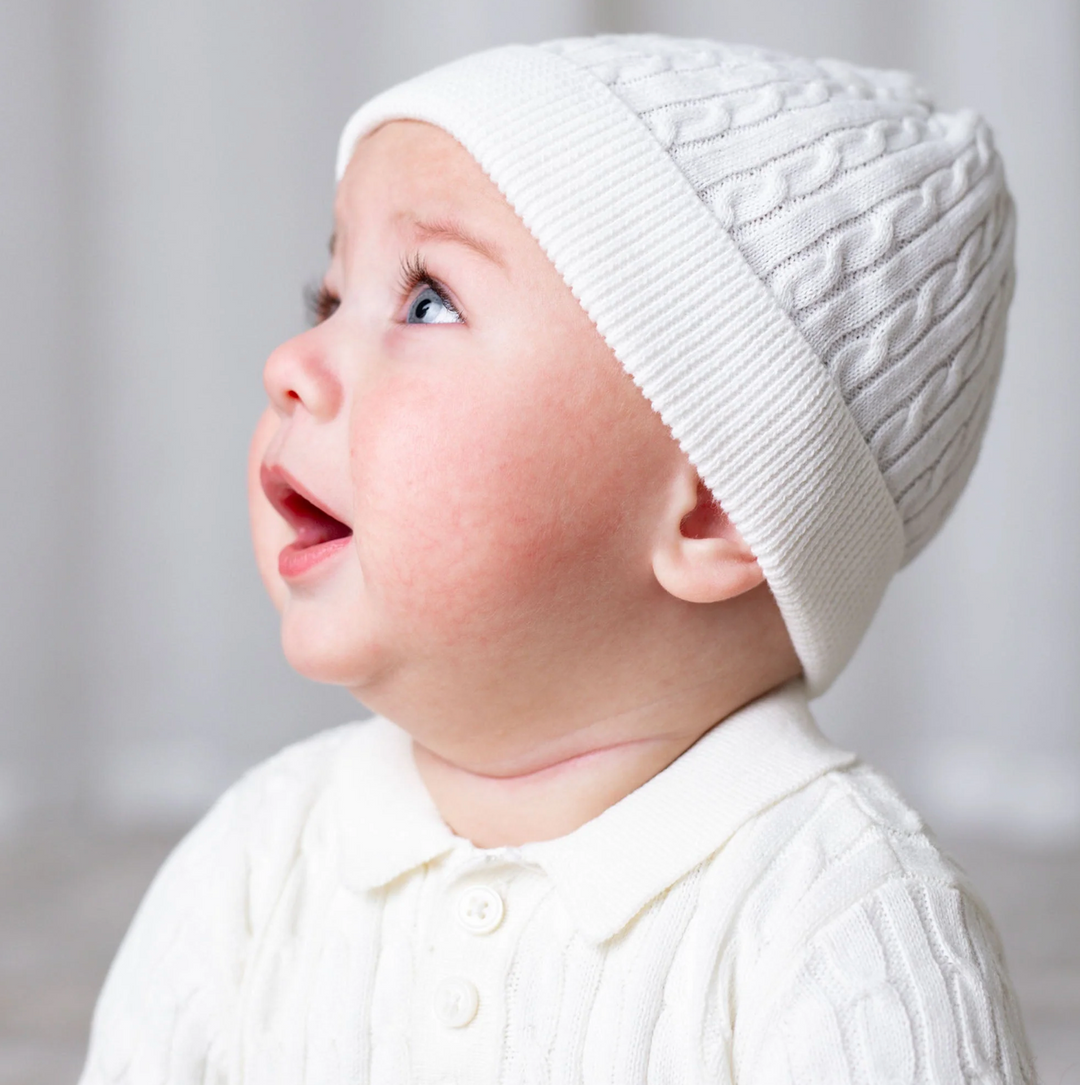Organic Sweater Beanie and Bootie Set - Hope & Henry