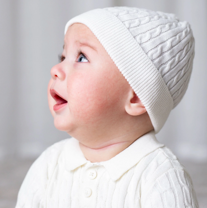 Organic Sweater Beanie and Bootie Set - Hope & Henry