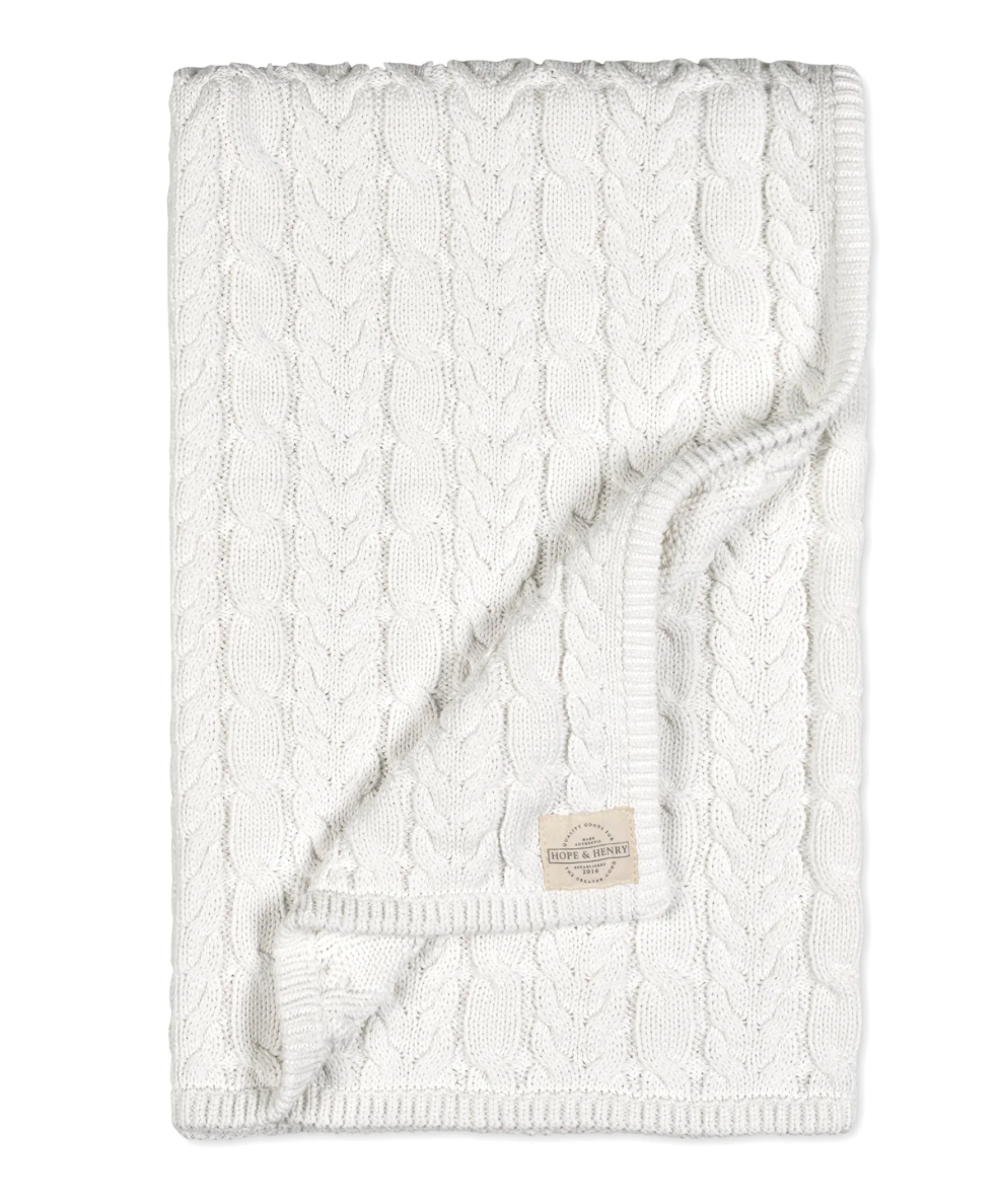 Organic Cable Knit Blanket - Hope & Henry