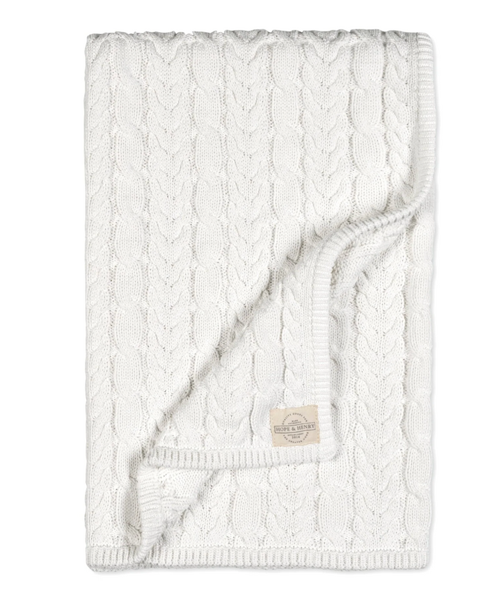 Organic Cable Knit Blanket - Hope & Henry
