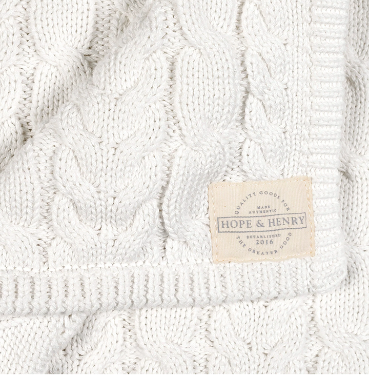 Organic Cable Knit Blanket - Hope & Henry