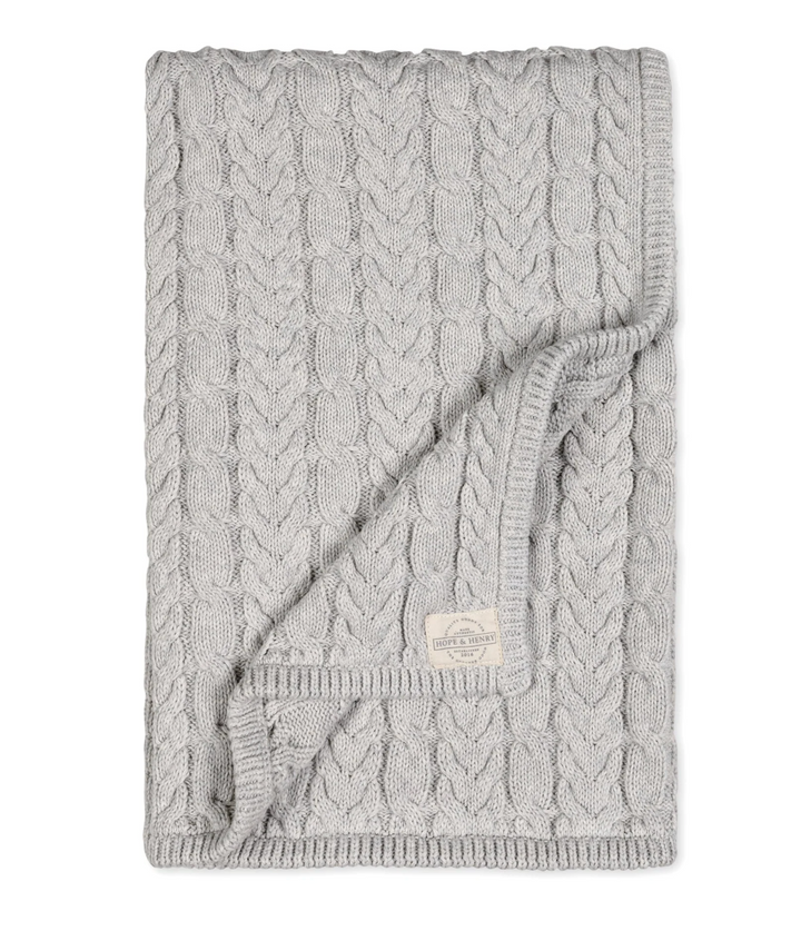 Organic Cable Knit Blanket - Hope & Henry