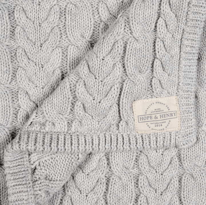 Organic Cable Knit Blanket - Hope & Henry