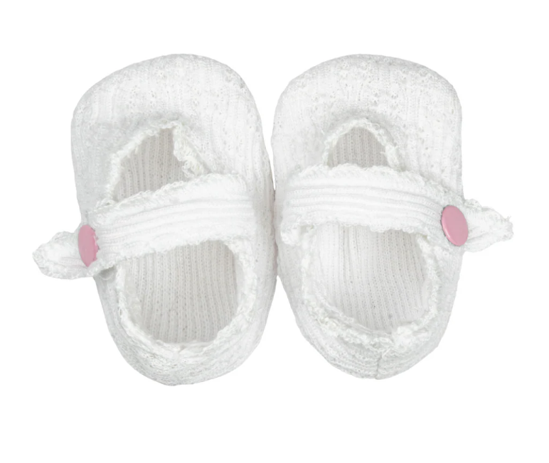 Paty Knit Crib Shoes (Pink)