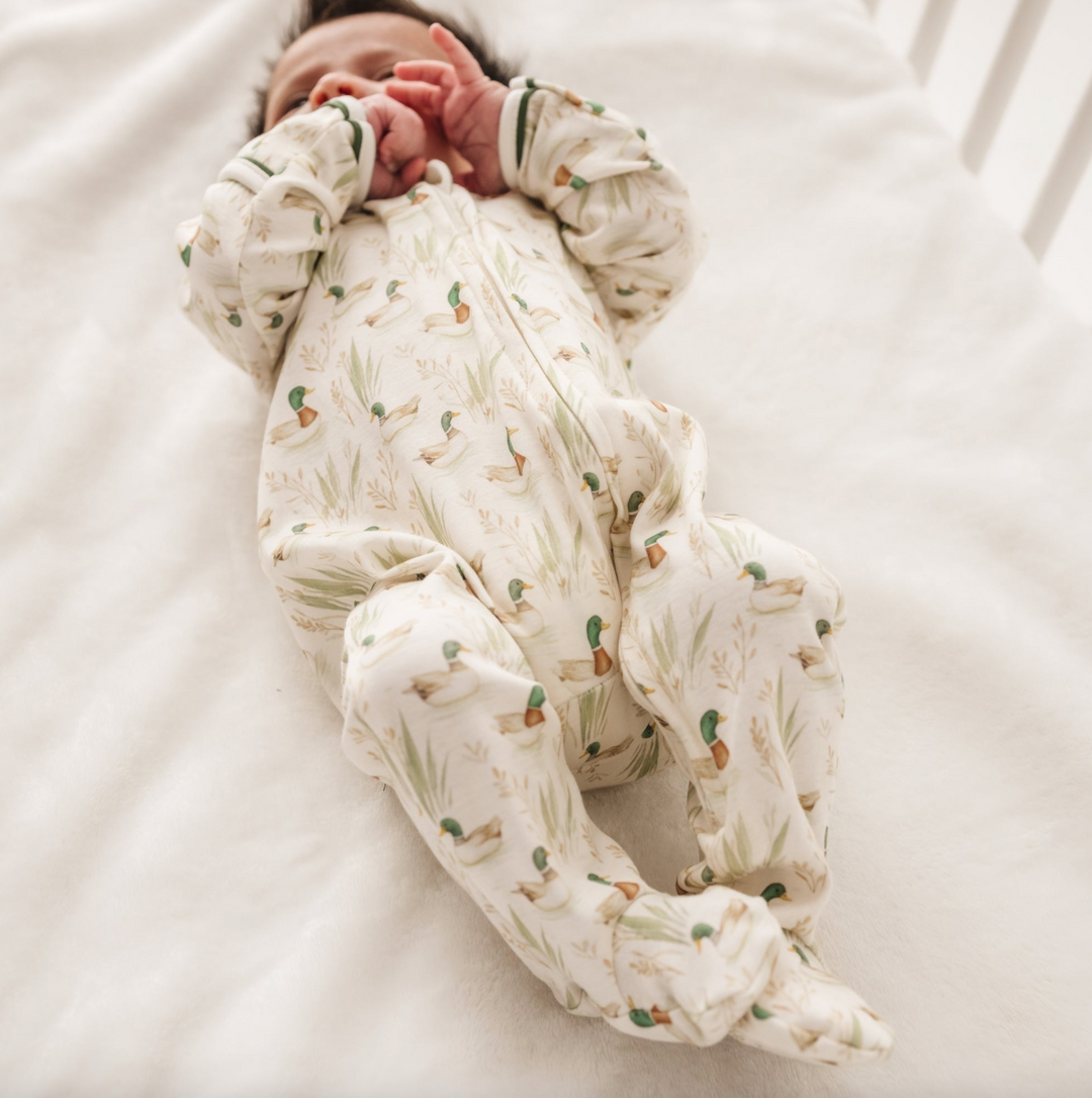 Mallard's Pond Zip Footie - Magnolia Baby