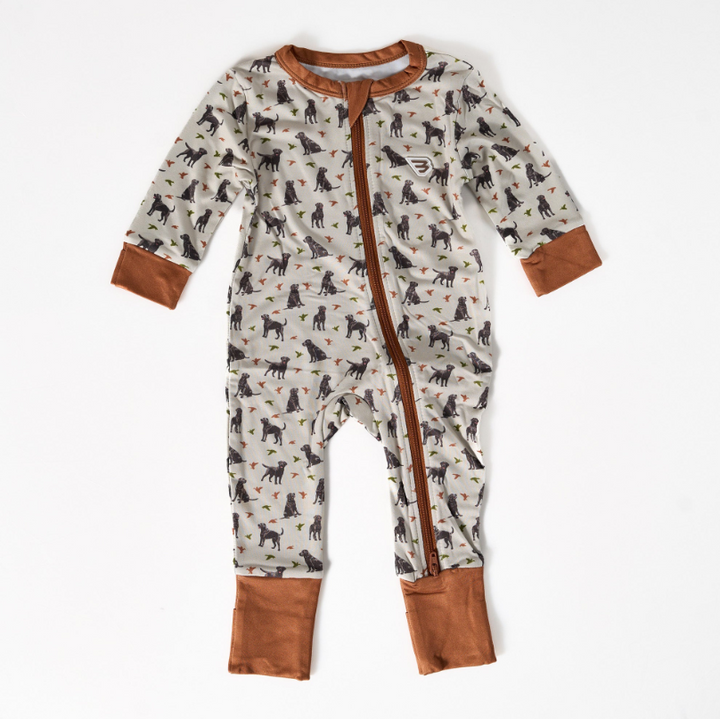 Ducks & Dogs Baby Zip Up - Burlebo